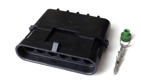 Delphi 6 Pin Weather Pack Connector Kit - 12 AWG Terminals And Seals (WP6-12)