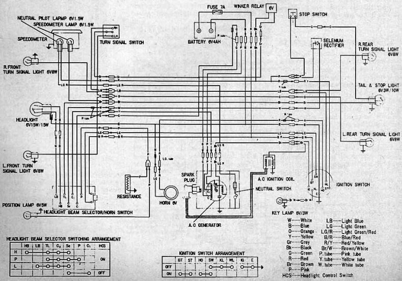 Motorcycle Wiring Diagrams, Honda Cd 50 Wiring Diagram